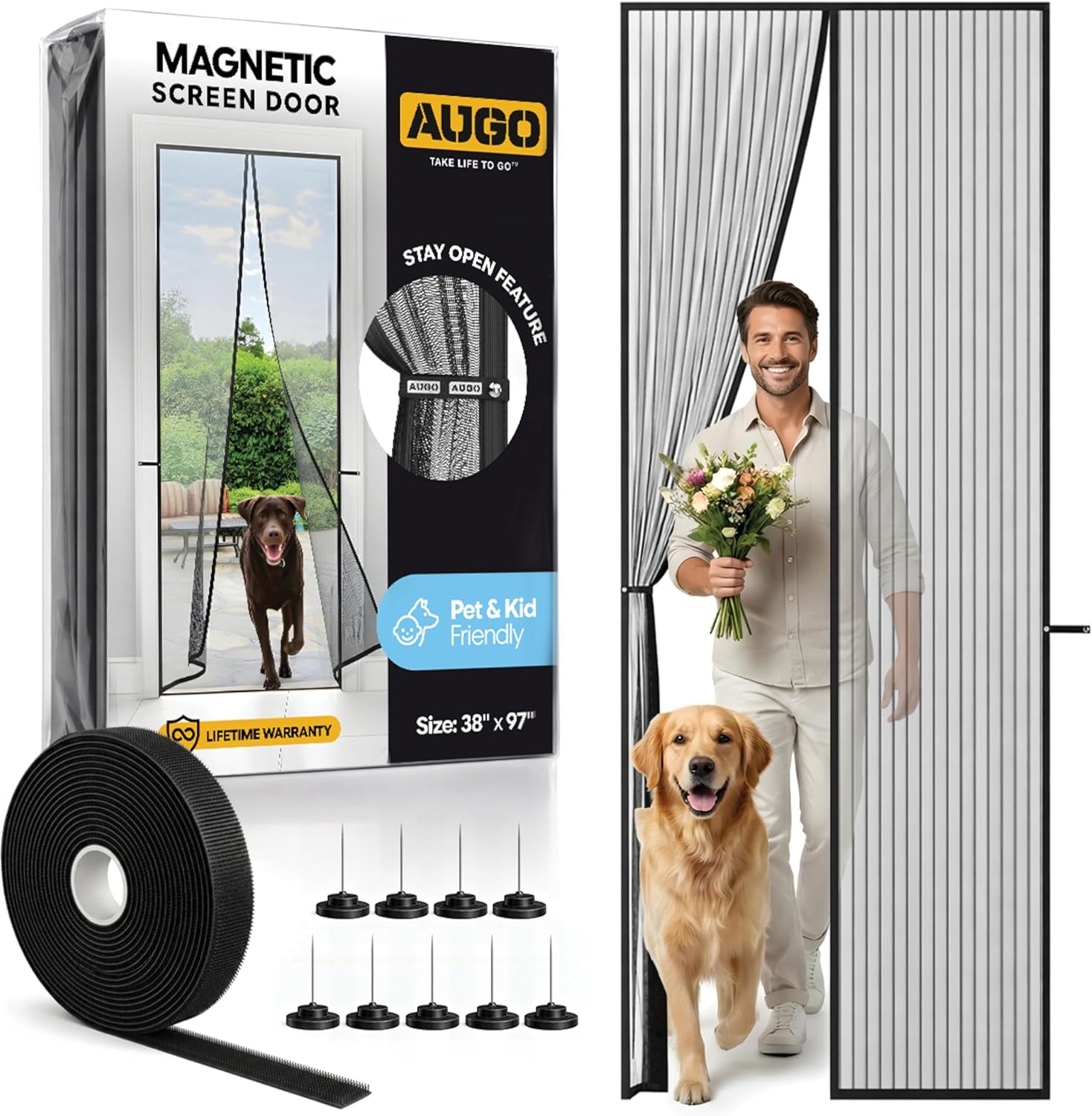 Magnet-Fliegengittertür